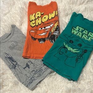 GAP Graphic T-Shirts Bundle - Cars, Star Wars, Rocket